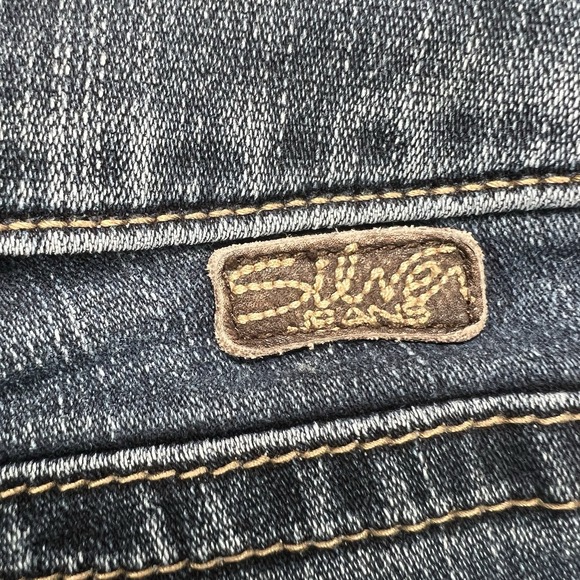 Silver Jeans Women's Size 32 (Actual 30x25.5) Blue Suki Capri - Picture 7 of 15